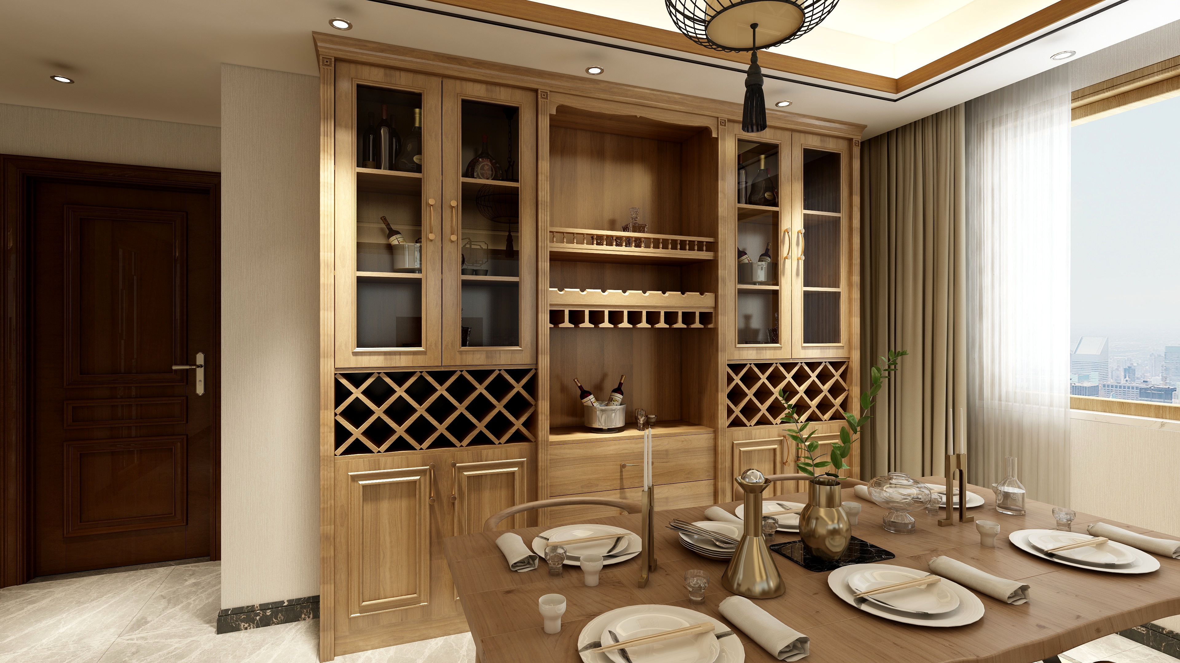 金利源丨高顏值實用收納強的酒柜設計！